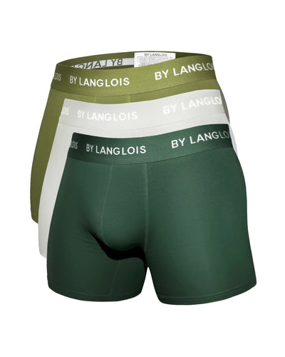 3-PACK GREEN SUMMER PERFECT FIT BOXER BRIEFS